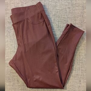 Torrid Burgundy Faux Leather Leggings with  Pockets
